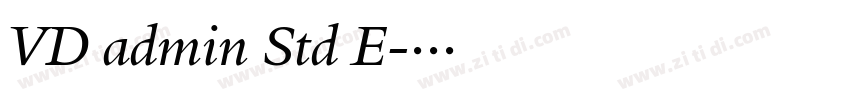 VD admin Std E字体转换